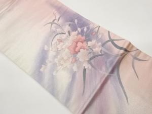 草花模様刺繍名古屋帯